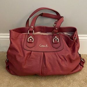 Rose colored Coach purse